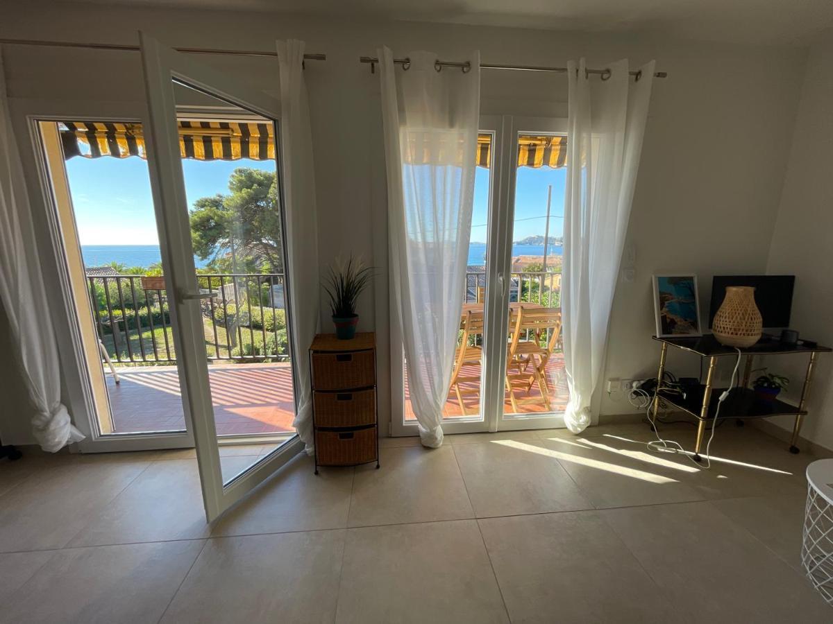 Appartement Cosy Vue Mer A 50 M De La Plage - Refait A Neuf Et Climatise Le Pradet Dış mekan fotoğraf